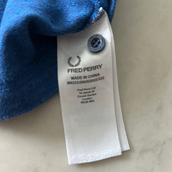 Fred Perry Blue Polo Shirt - Picture 8 of 9